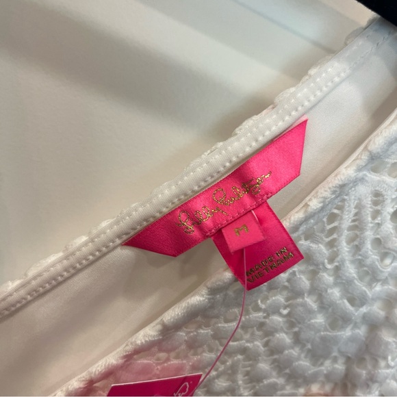 Lilly Pulitzer Parigi Skort‎ Romper Resort White Scalloped Lace Size Medium NWT! - Picture 6 of 11